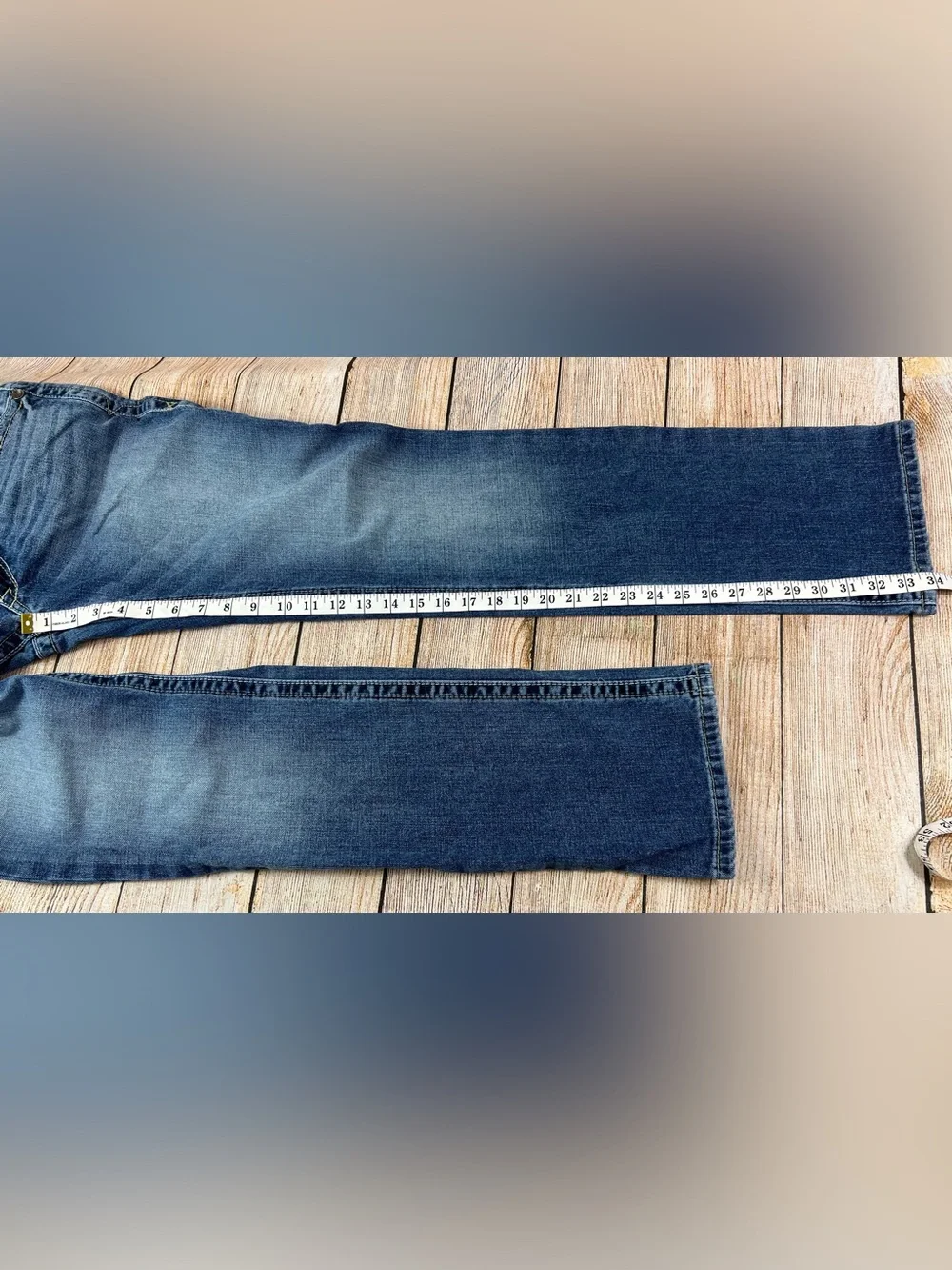 Mens Ariat M4 Relaxed Straight Shoreway Denim Blue Jeans Size 29x34